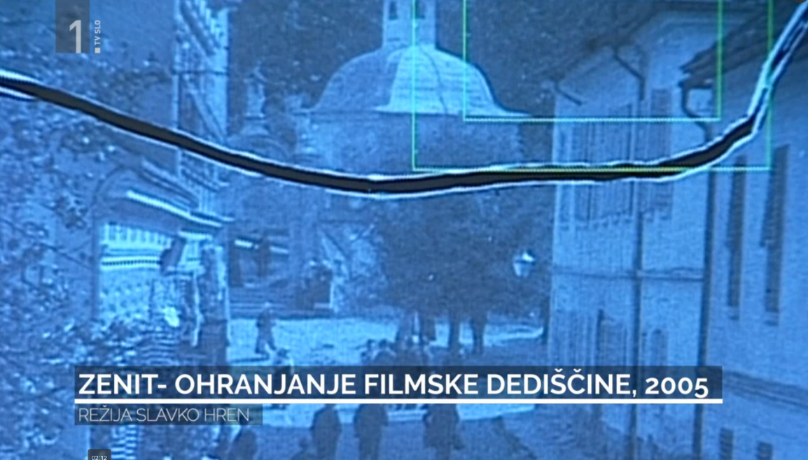 Still from the film showing damage on the original film, which was repaired by digitalisation.